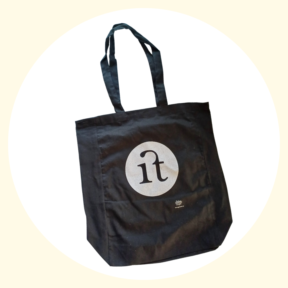 Black Fabric Shopper Collezione It