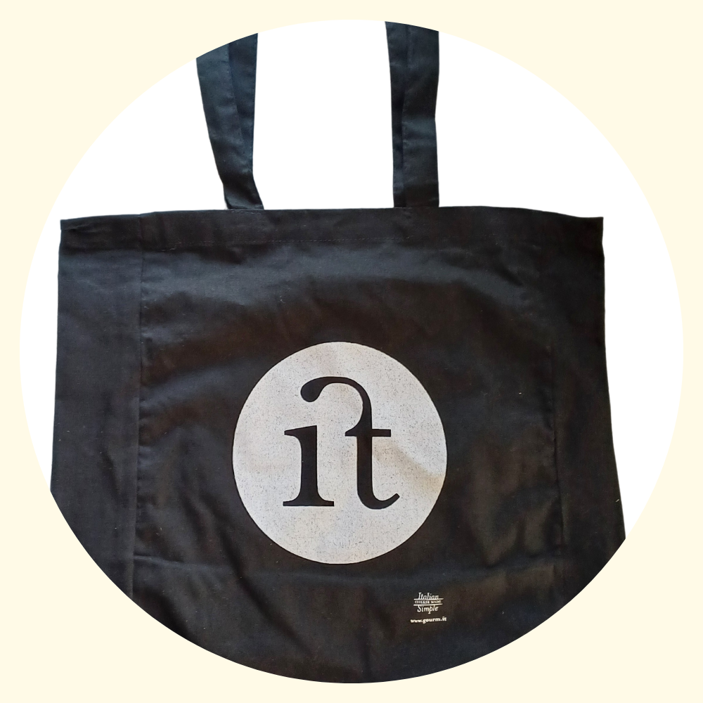 Black Fabric Shopper Collezione It