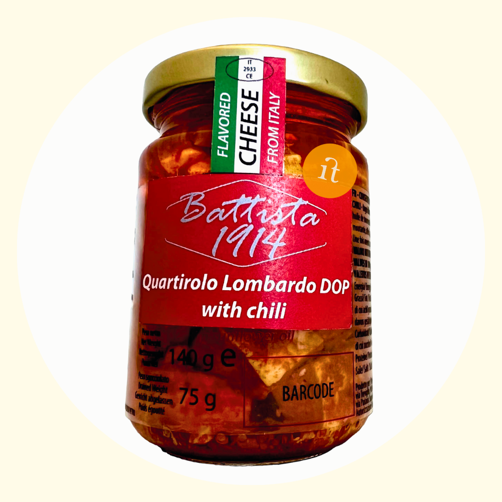 Conserva sott'olio di Quartirolo Lombardo Dop con peperoncino