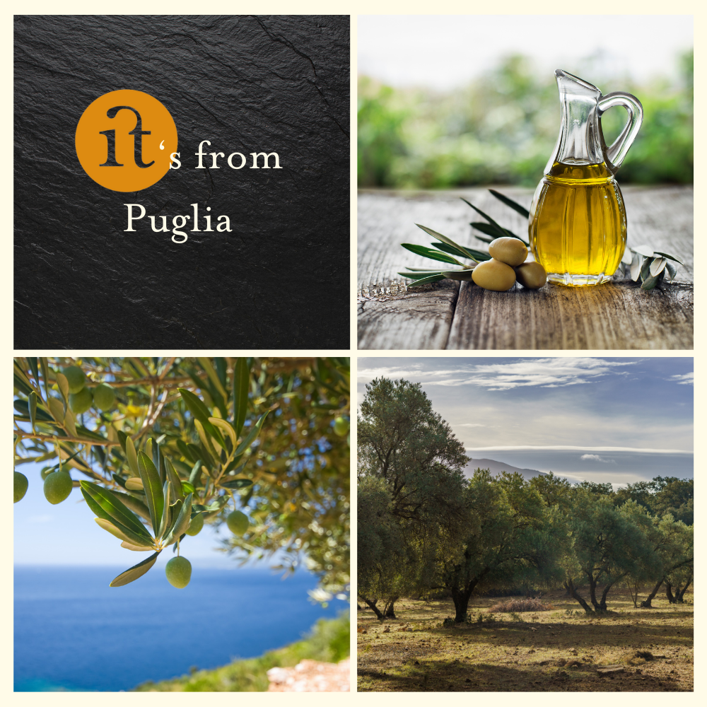 Olio Extra Vergine d’Oliva 100% Italiano Origine Pugliese