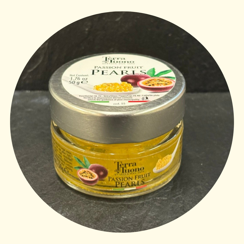 Perle al Passion Fruit – Sfere Gourmet dal Cuore Fruttato 50 gr