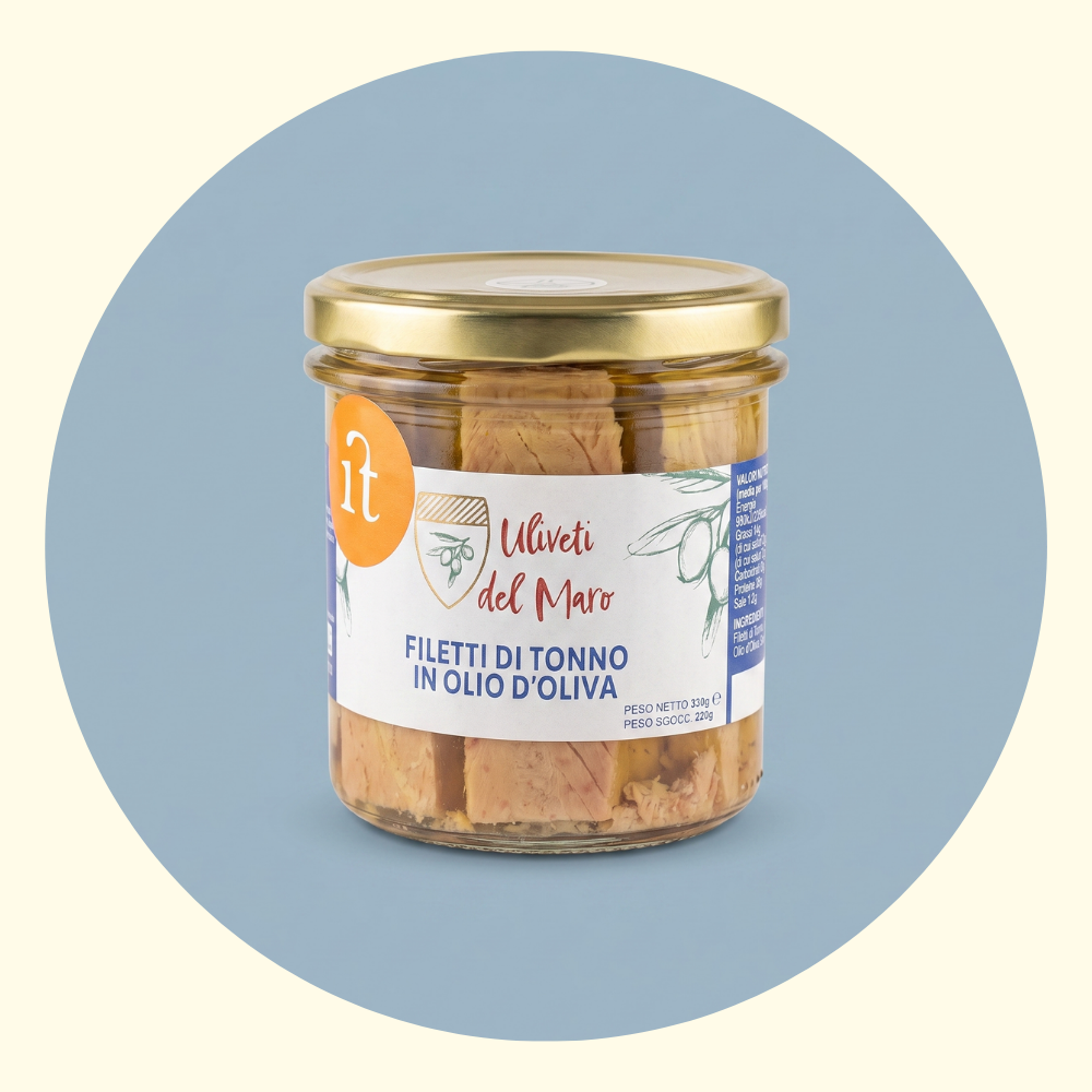 Filetti di Tonno all’Olio d’Oliva in Vasetto – 200 g