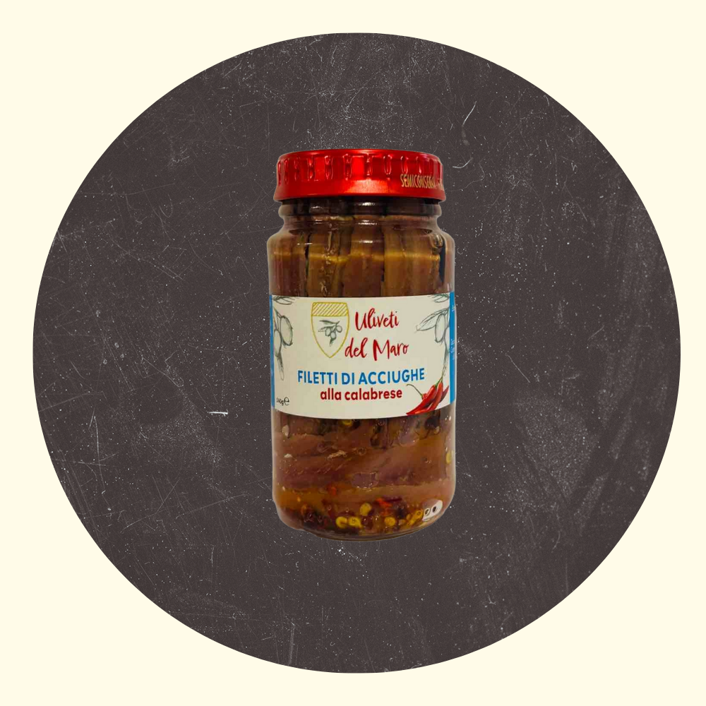 Filetti di Acciughe Con Peperoncino 140 gr